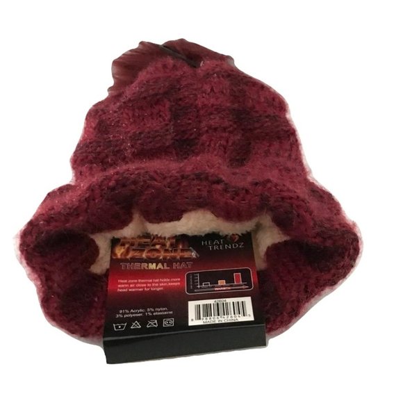 😀 3 for $20 NWT Red Heat Trendz Thermal Knit Hat - Picture 2 of 2